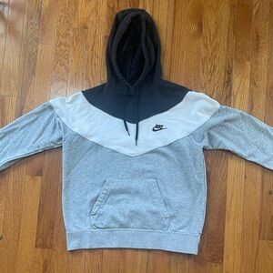 Unisex Nike Pullover Hoodie - Small - Black, Gray & White